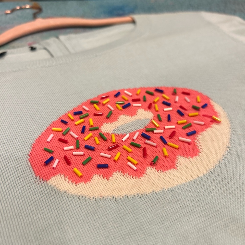 Sprinkle Doughnut Sweater Top